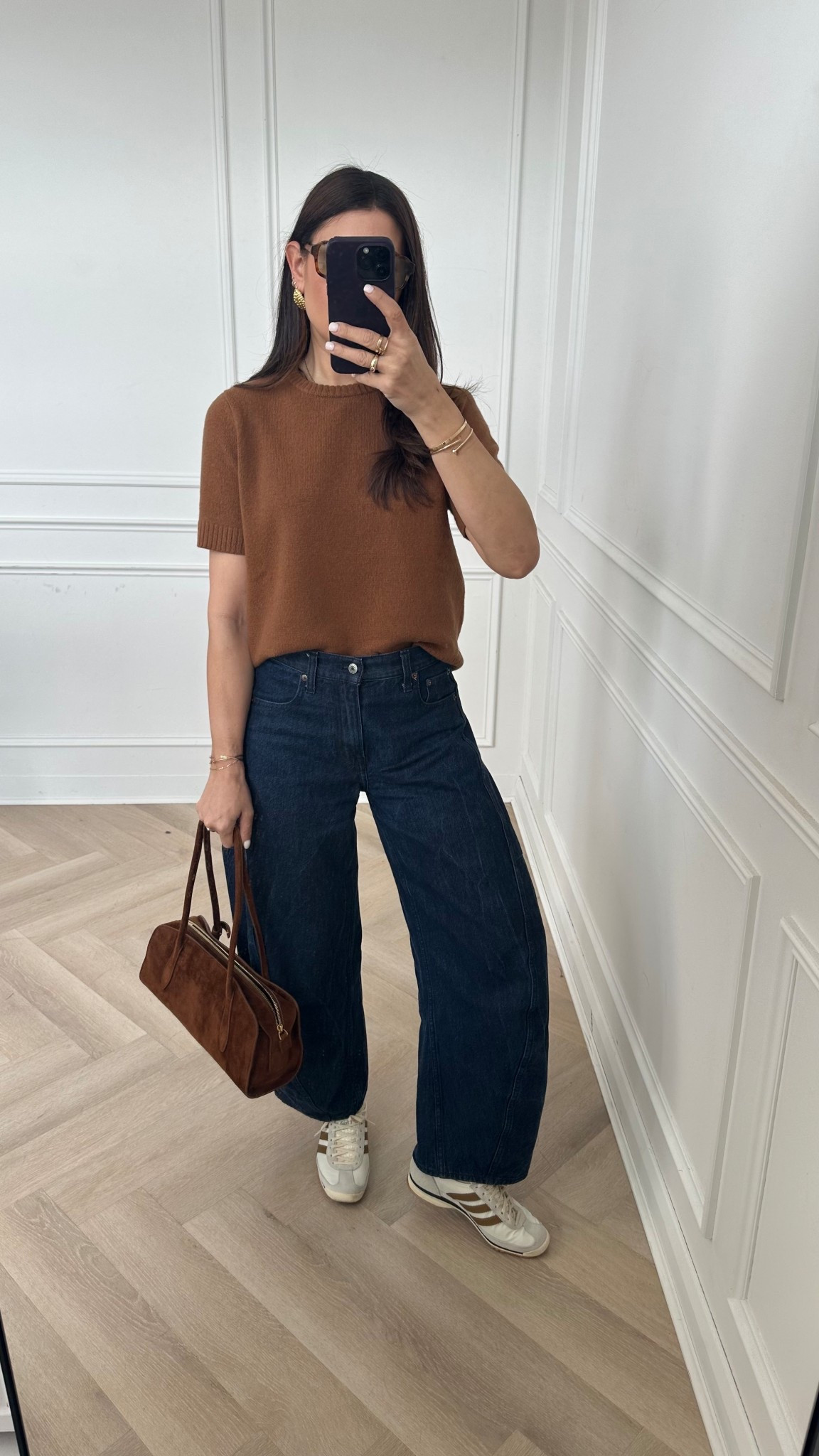 Monday outfit check, barrel leg denims and knitted tee style 🤎

#LTKuk #LTKspring #LTKeurope