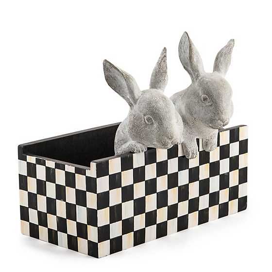 Courtly Check Bunny Planter | MacKenzie-Childs