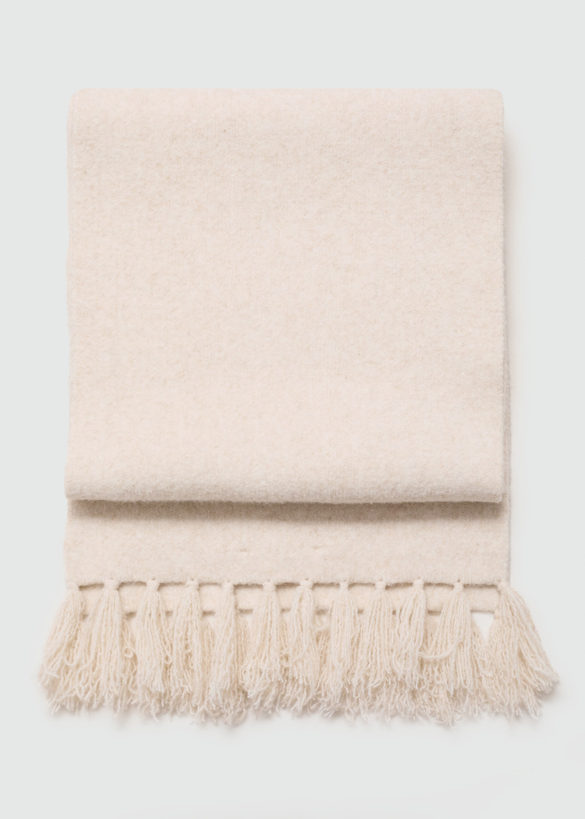 Knitted coat with detachable scarf - Women | MANGO United Kingdom | MANGO (UK)