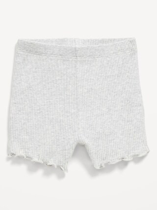 Ribbed Lettuce-Edge Biker Shorts for Baby | Old Navy (US)