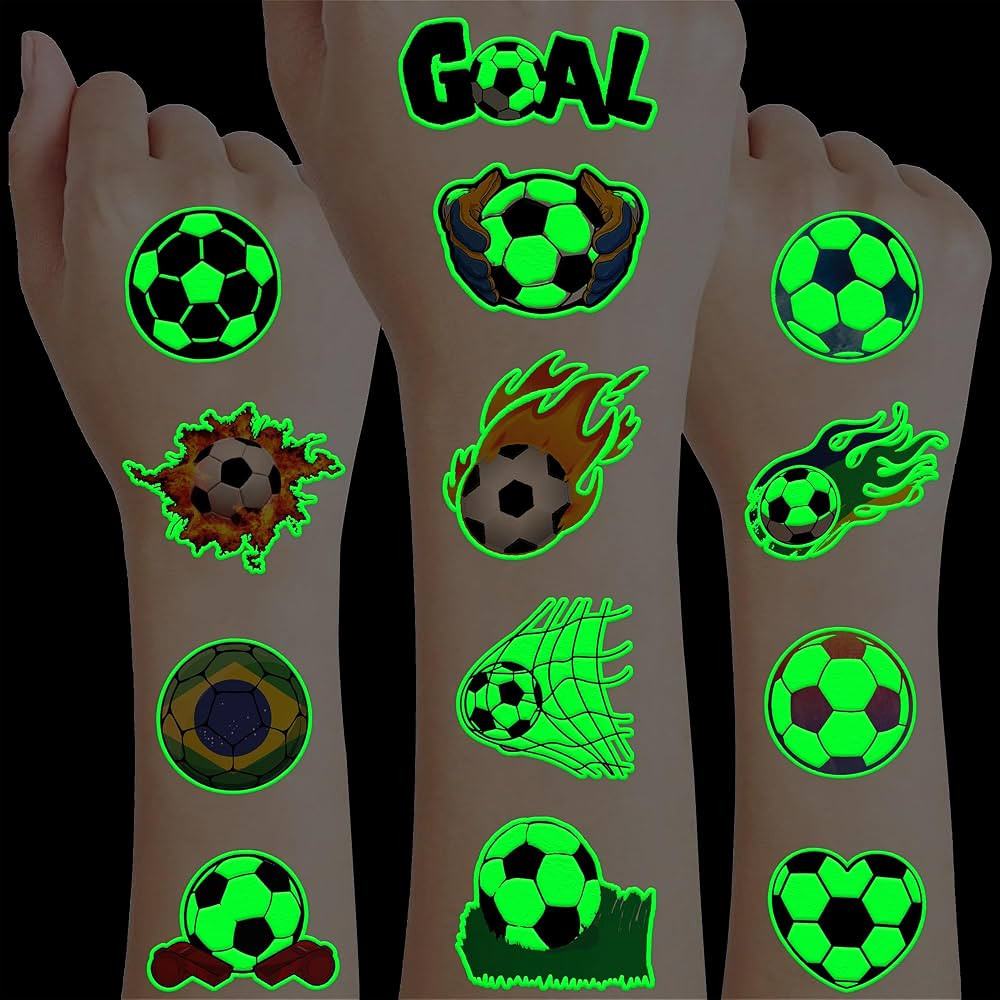 96 PCS Soccer Pre Cut Temporary Tattoos for Kids | Amazon (US)