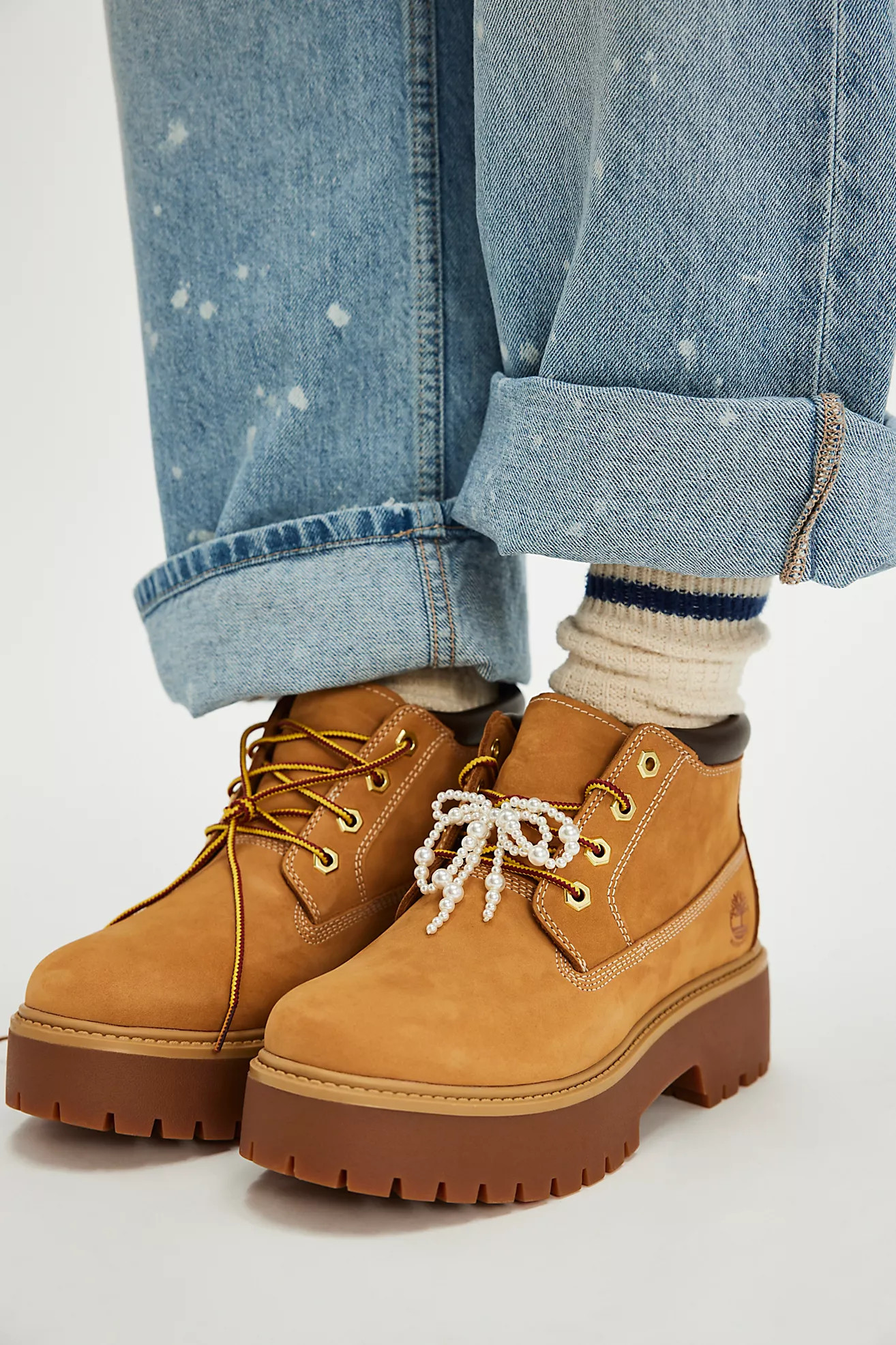 Timberland Stone Street Mid Lace-Up Waterproof Boots | Free People (Global - UK&FR Excluded)