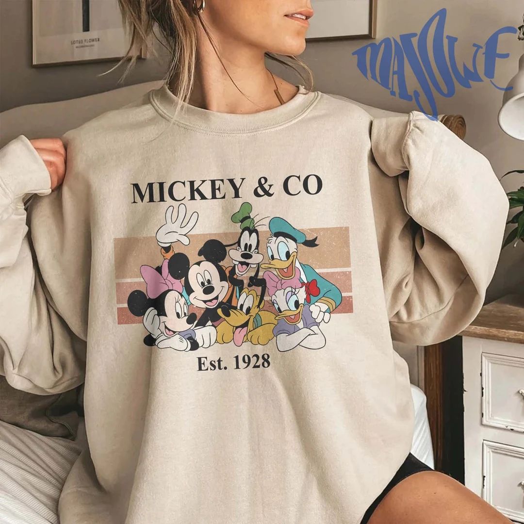 Mickey & Co EST 1928 Sweatshirt, Mickey Minnie Sweater, Mickey And Friends, WDW, Disneyland, Magi... | Etsy (US)