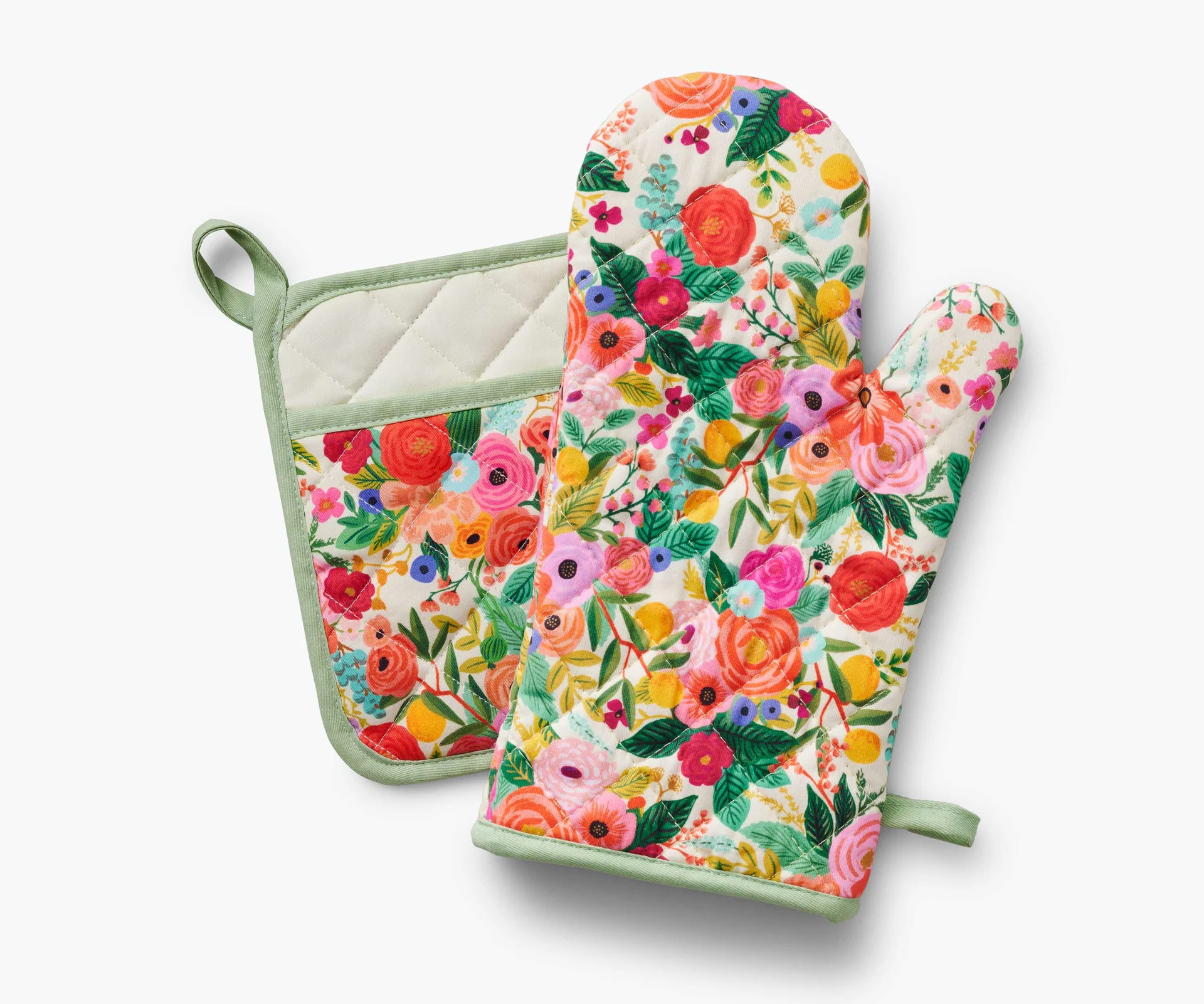 Oven Mitt and Pot Holder Set - Garden Party | Rifle Paper Co.