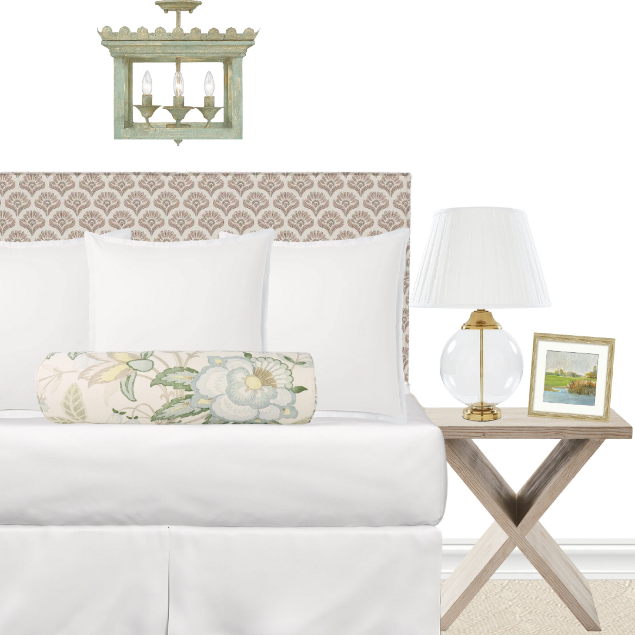 Block print headboard target style bolster pillow target finds euro sham bedroom inspo interior design grandmillennial home Ballard designs Serena and lily style neutral bedroom lantern flush mount 

#LTKsalealert #LTKhome