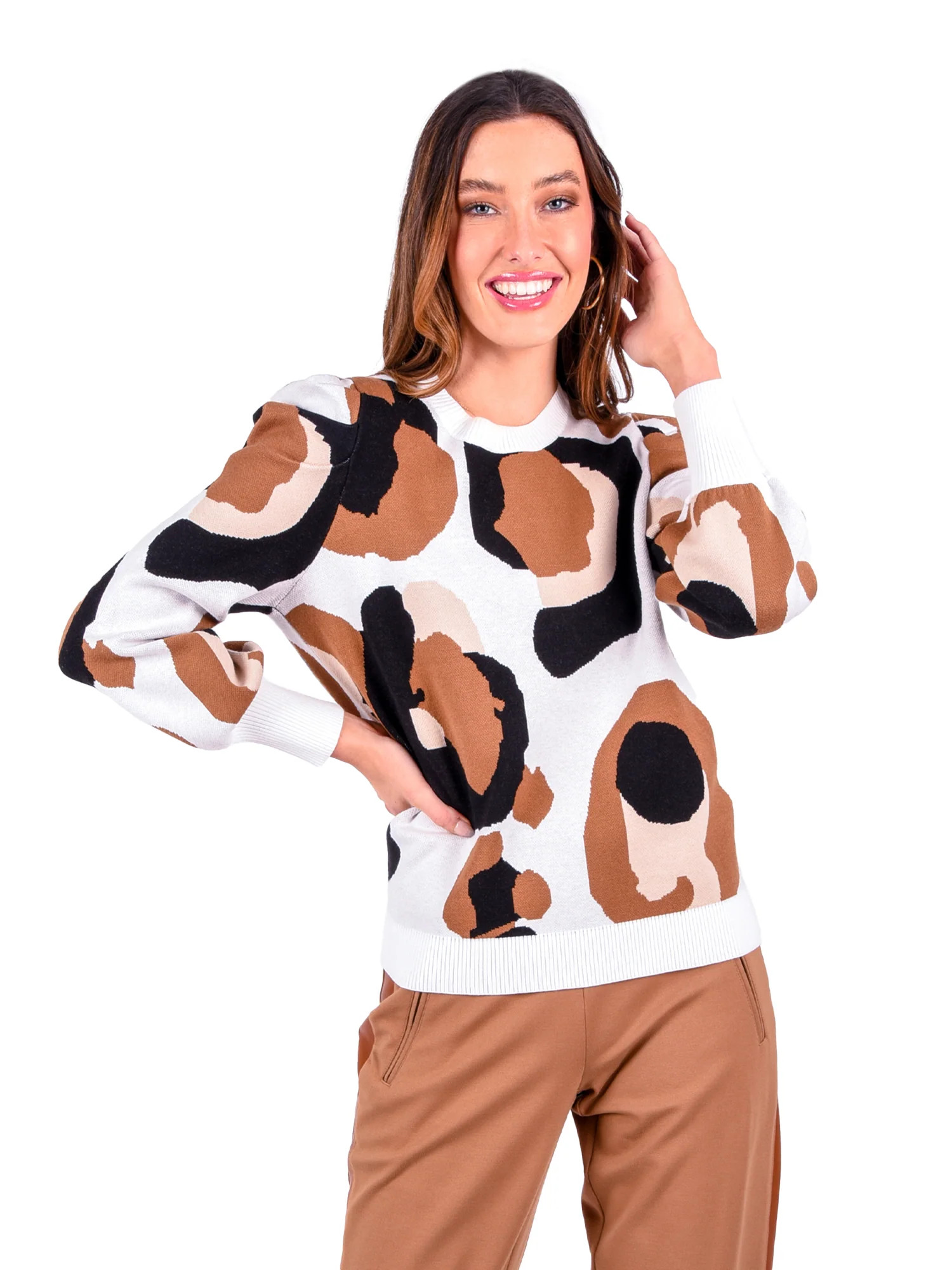 Julia Sweater - Classic Spot Cheetah | Emily McCarthy