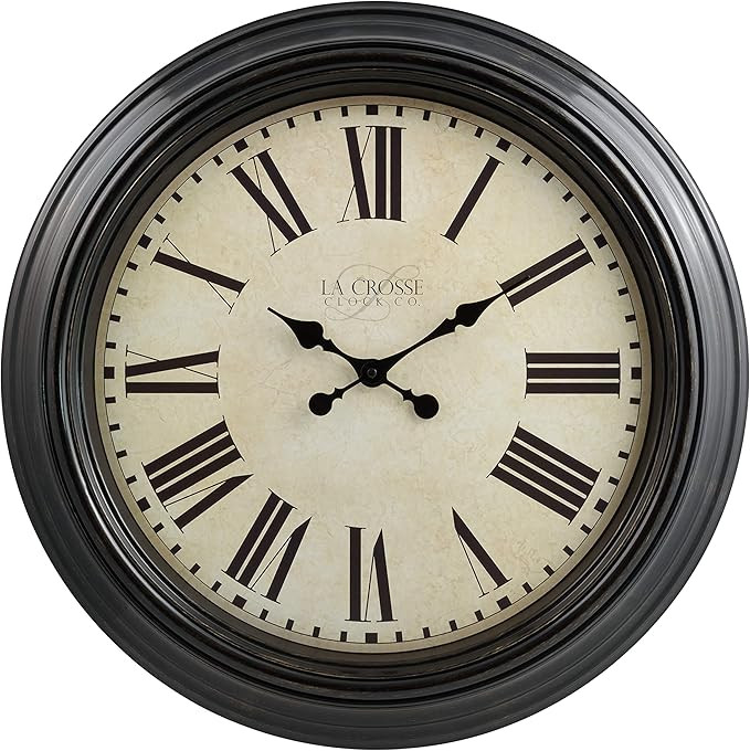 La Crosse Clock 404-2658 23-Inch Maxwell Quartz Wall Clock | Amazon (US)