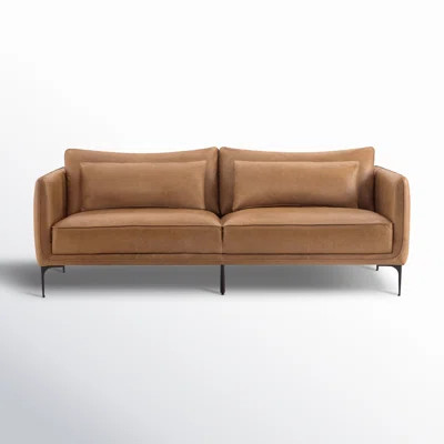 Rae 84'' Genuine Leather Upholstered Sofa | Wayfair North America