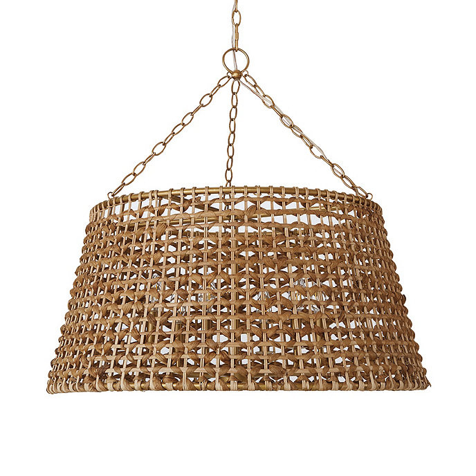 Poppy 6 Light Woven Seagrass Drum Chandelier Hanging Fixture | Ballard Designs, Inc.