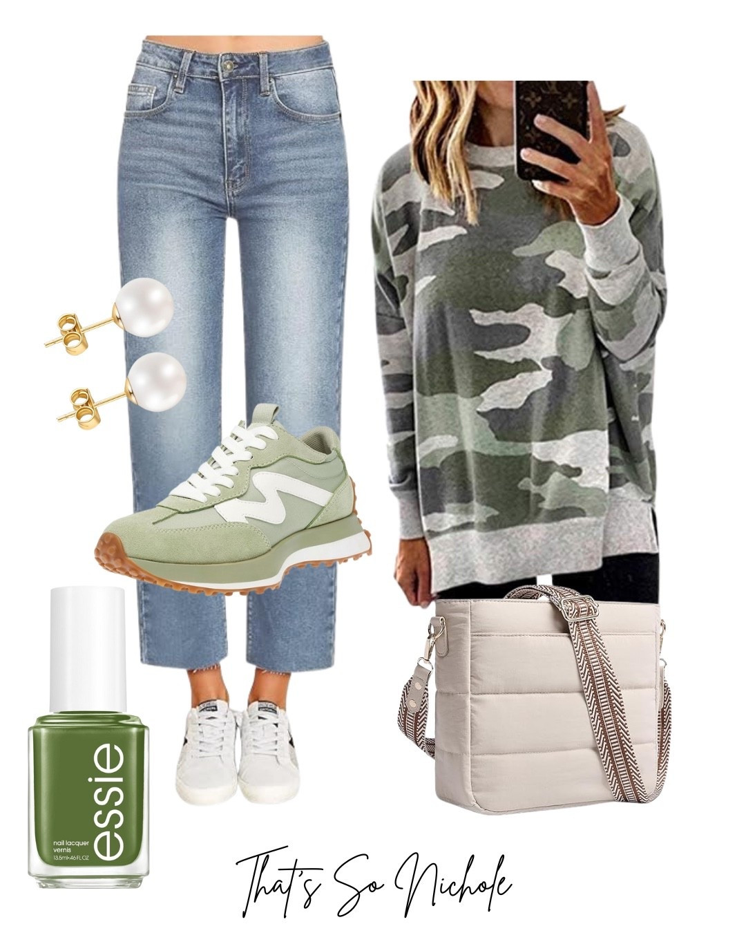 Stay comfy yet stylish with this camo top, cropped jeans, and chic sneakers. Perfect for everyday wear! All from Amazon! 

#LTKootd #LTKCyberWeek #LTKmomlife
