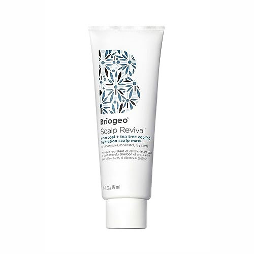 Briogeo Scalp Revival Charcoal + Tea Tree Cooling Hydration Scalp Mask, Dry Scalp Treatment and Moisturizer, Soothes a Dry, Flaky, Itchy Scalp, Treatment for Oily Scalp, Vegan, Cruelty-Free, 6 fl oz | Amazon (US)