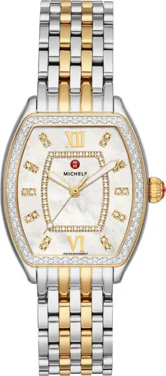 MICHELE Women's Diamond Accent Interchangeable Stainless Steel Strap Watch, 31mm x 32mm - 0.63 ct... | Nordstrom Rack