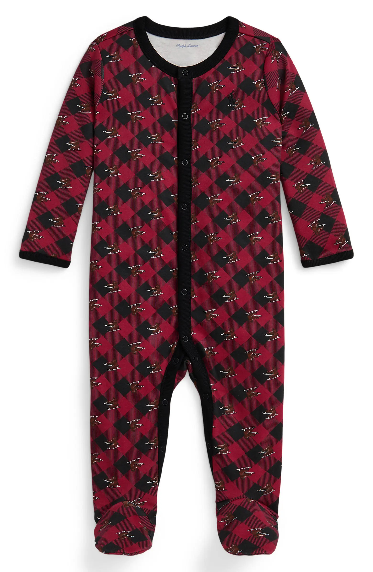 Ralph Lauren Print Cotton Footie | Nordstrom | Nordstrom