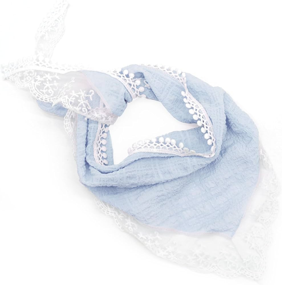 Cute Lace Triangle Hair Scarf, Women Girls Scarf Headband French Pastoral Headdress Summer Lace H... | Amazon (US)