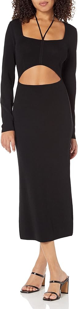 The Drop Women's Corbin Long-Sleeve Halter Detail Cut-Out Midi Dress | Amazon (US)