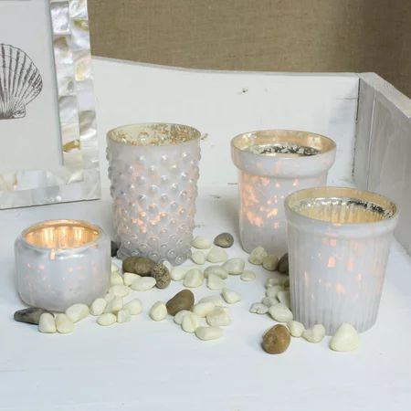 Better Homes and Gardens Set of 4: Milky White Mercury Glass Votive Holders | Walmart (US)