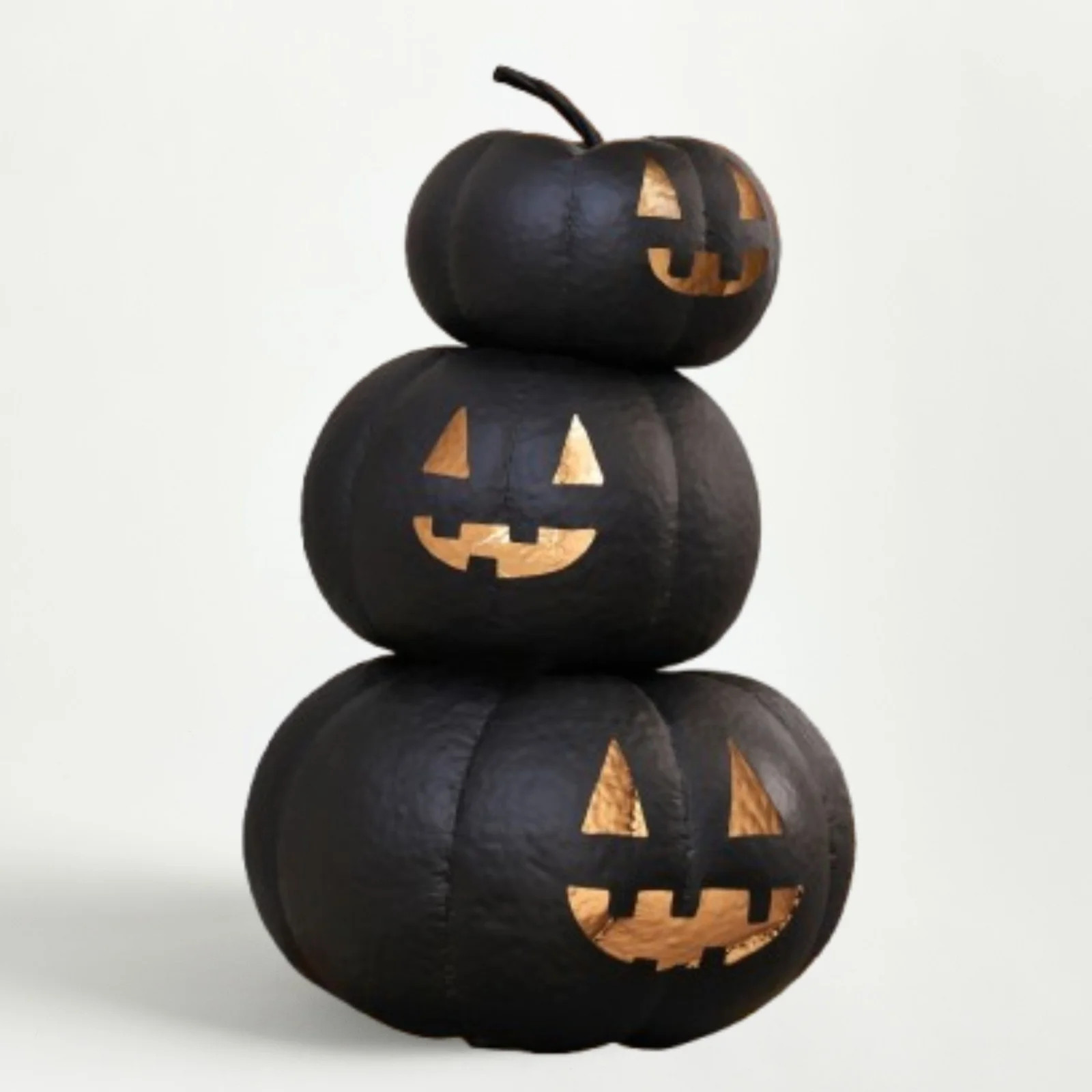 Lit Stacked Hammered Jack-O'-Lantern - 8" Light Up Jack-O-Lantern Decor, Essential Halloween Deco... | Walmart (CA)