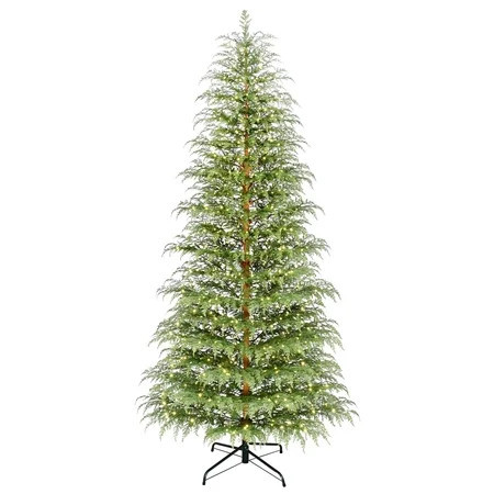 My Texas House 9' Pre-Lit Cypress Green Artificial Christmas Tree with 600 Warm White Twinkle LED Lights and Stand | Walmart (US)
