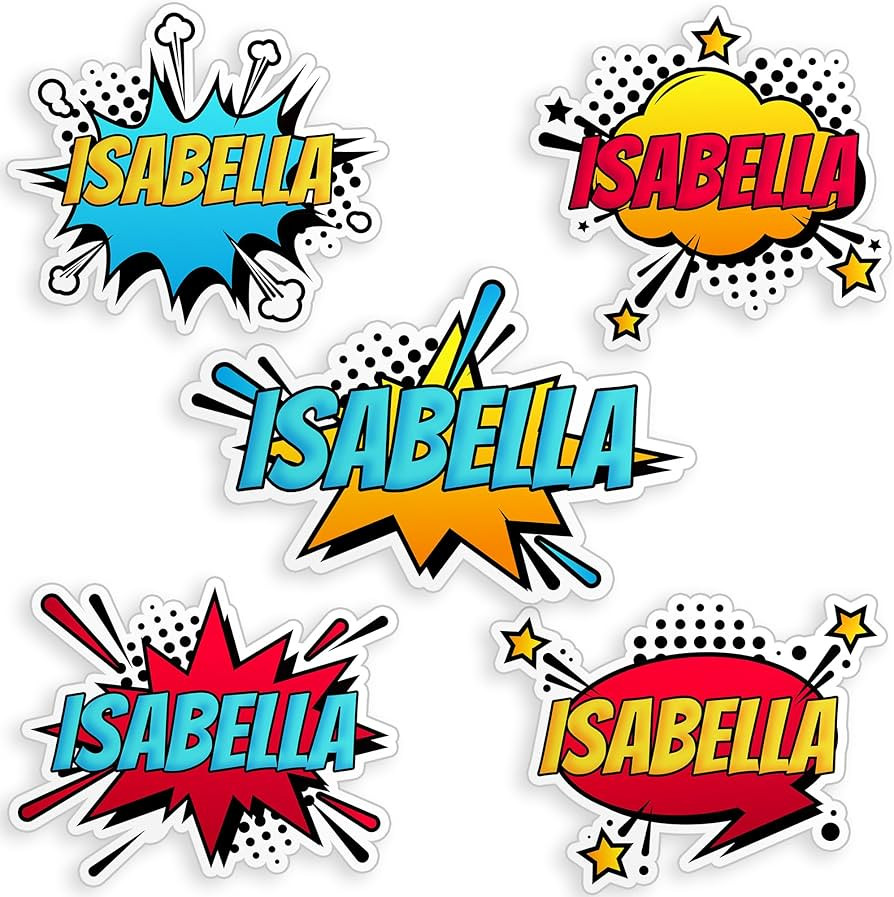 Custom Name Boom Sticker Personalized Name Comic Text, Boom Text Sticker ADU Waterproof Die-Cut V... | Amazon (US)