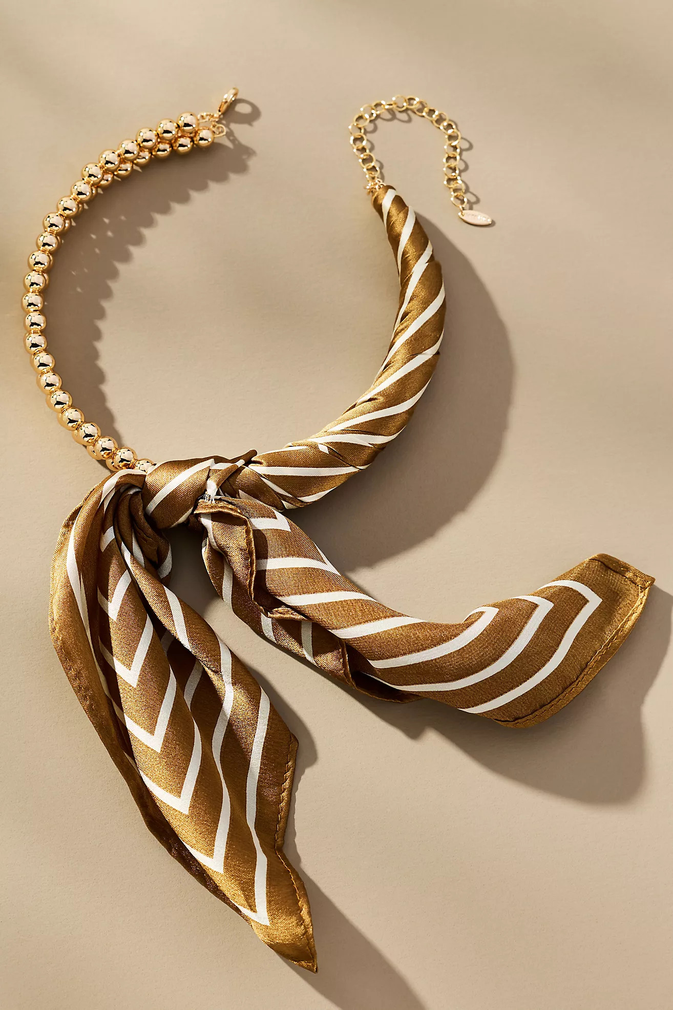 Beaded Silk Scarf Collar Necklace | Anthropologie (US)