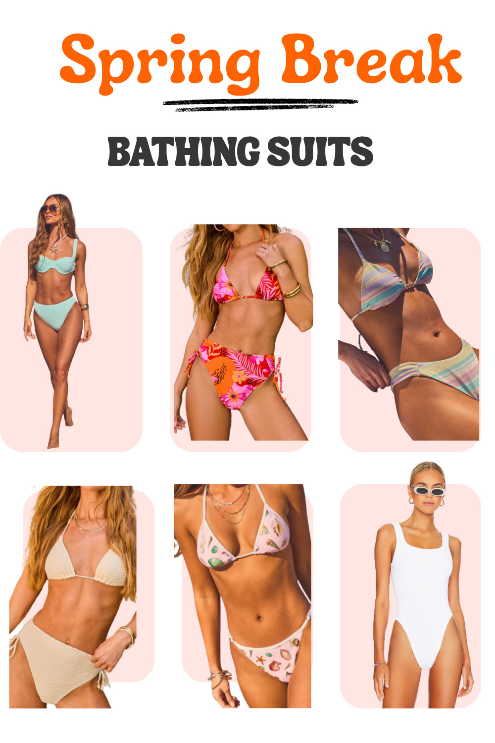 Spring break bathing suits I’m loving right now ☀️🌴 Sharing a mix of bright prints, soft neutrals, flattering fits, and fun beachy styles that are so cute for vacation, pool days, and sunny getaways. These are the kinds of suits that feel stylish, easy to wear, and perfect for packing for spring break.

#LTKSwim #LTKStyle #SpringBreakStyle #SwimwearFinds #BathingSuits #VacationStyle #BeachVacation #ResortWear #SpringBreakOutfits #LTKTravel 

 #LTKootd #LTKSwim