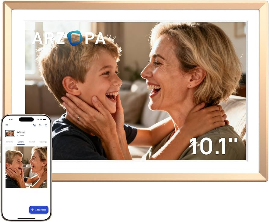 ARZOPA D10 Metal Digital Picture Frame 10.1" HD IPS Anti-Glare Touch Screen Load Photos & Videos ... | Amazon (US)