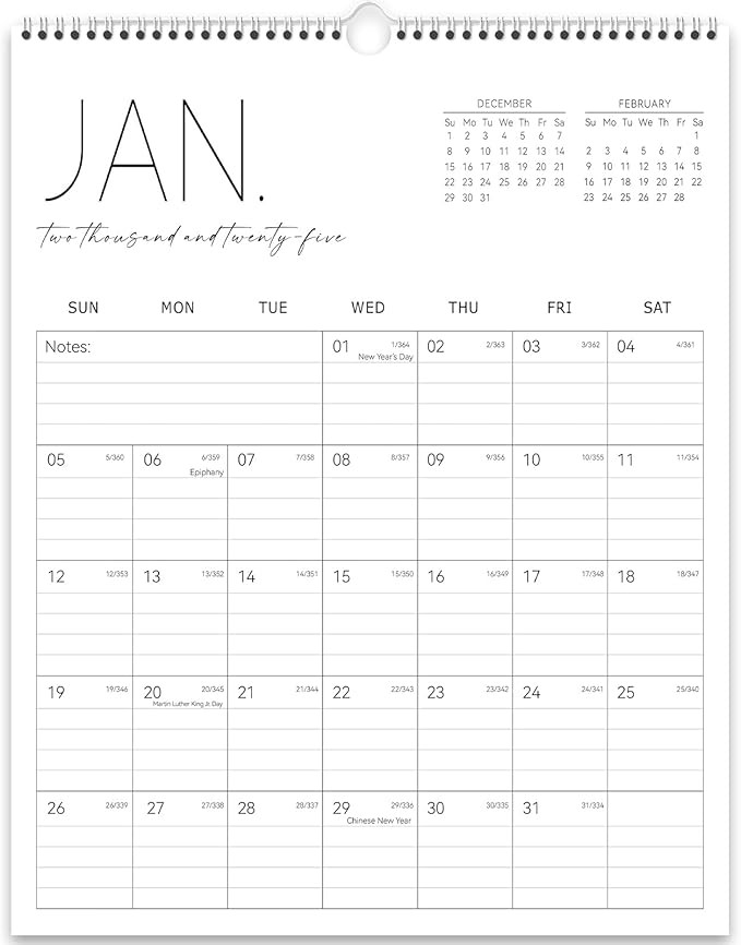 Guasslee Wall Calendar 2025, Vertical Calendar Wall 2025, Jan. 2025-Jun. 2026, 18-Month Paper Cal... | Amazon (US)