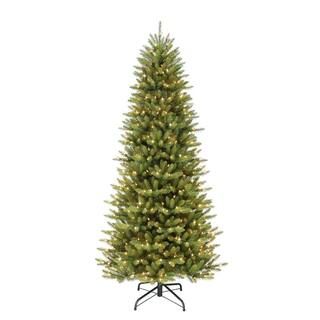 Puleo International 9 ft. Pre-Lit Incandescent Slim Fraser Fir Artificial Christmas Tree with 800... | The Home Depot