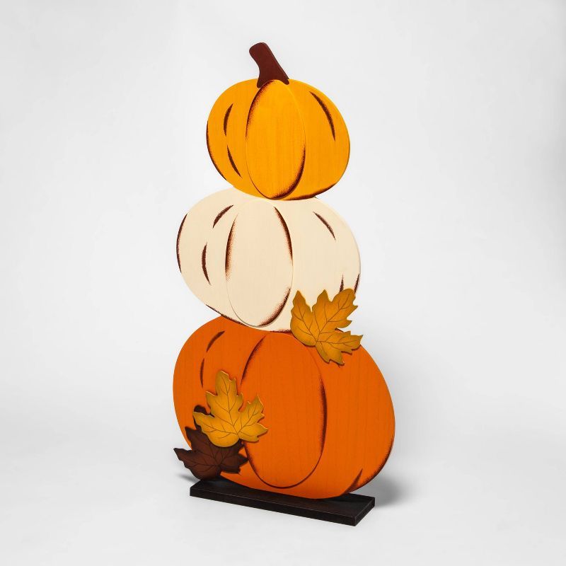 Harvest Stacked Pumpkins Wooden Sign - Hyde & EEK! Boutique™ | Target