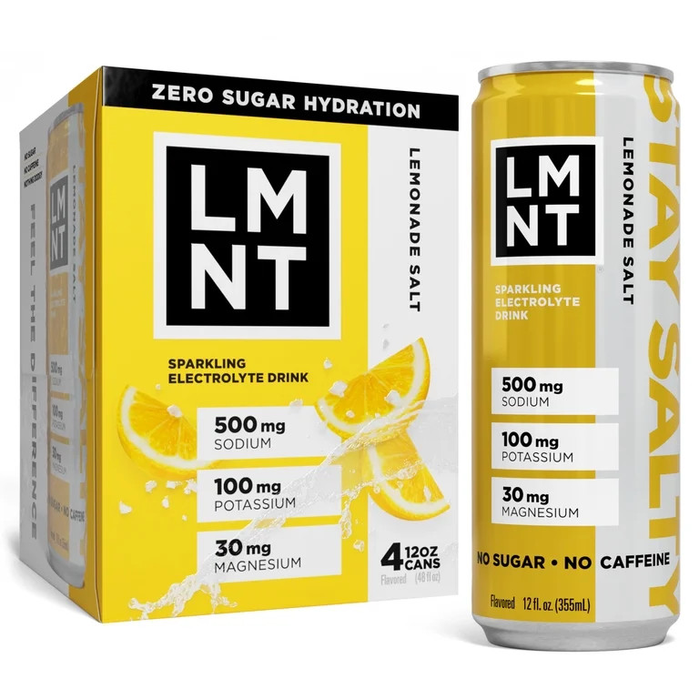 LMNT Sparkling Electrolyte Drink - Lemonade - 4pk / 12 fl oz Cans | Walmart (US)