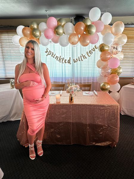 Baby Sprinkle decor! We went with a pink, gold and rose gold theme for our baby girl due this month! My dress is non-maternity and I just sized up one from my normal pre-pregnancy size (to a medium) 


Dresses, mini Dress, bodycon, tight, maternity, baby bump, long dress, baby bump, pregnant, pregnancy, preggo, expecting, baby on board, maternity outfits, expectant, multiple colors, pink dress, baby girl, stretchy dress, must have, affordable, classic, feminine, trendy, chic style, sale, summer style, summer looks, vacation, fall

#LTKsalealert #LTKbump #LTKstyletip