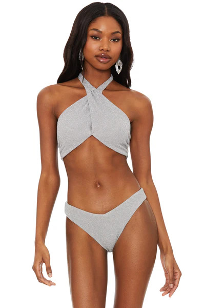 Jessica Top Silver Shine | Beach Riot