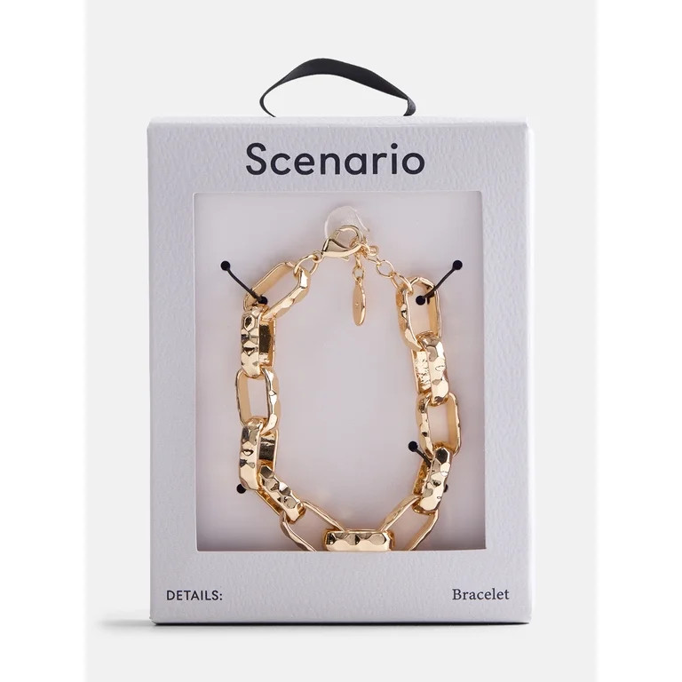 Scenario Women's Gold-Tone Twisted Chain Bracelet | Walmart (US)