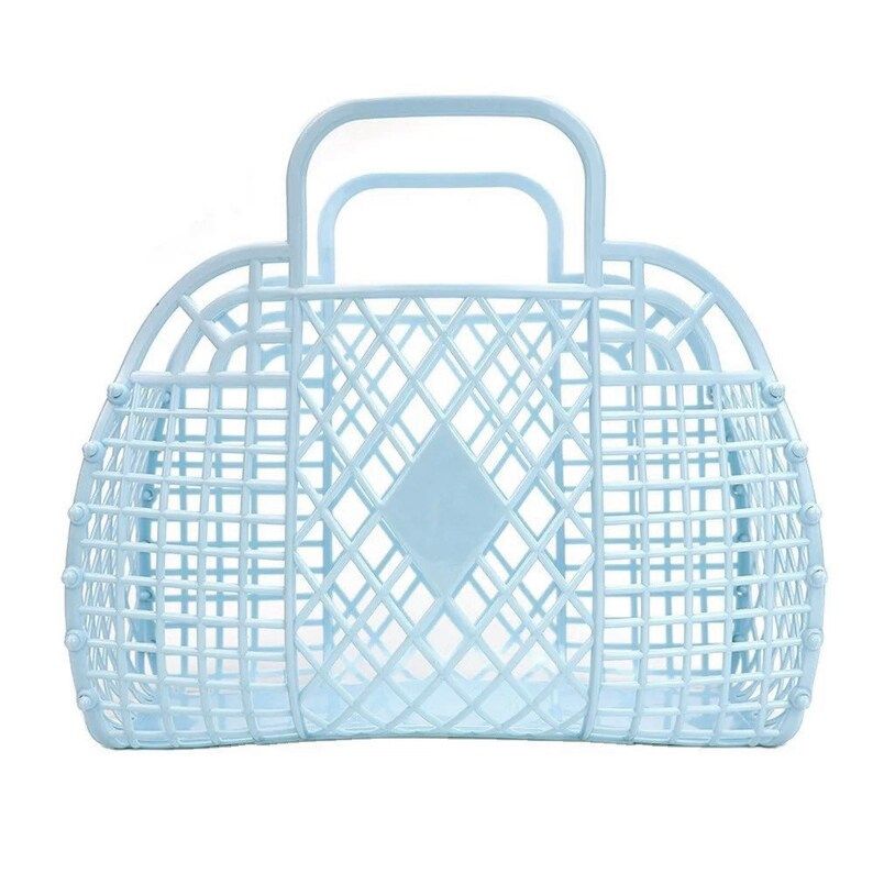LARGE Retro Jelly Beach Bag Christmas Gift Basket Bachelorette - Etsy | Etsy (US)