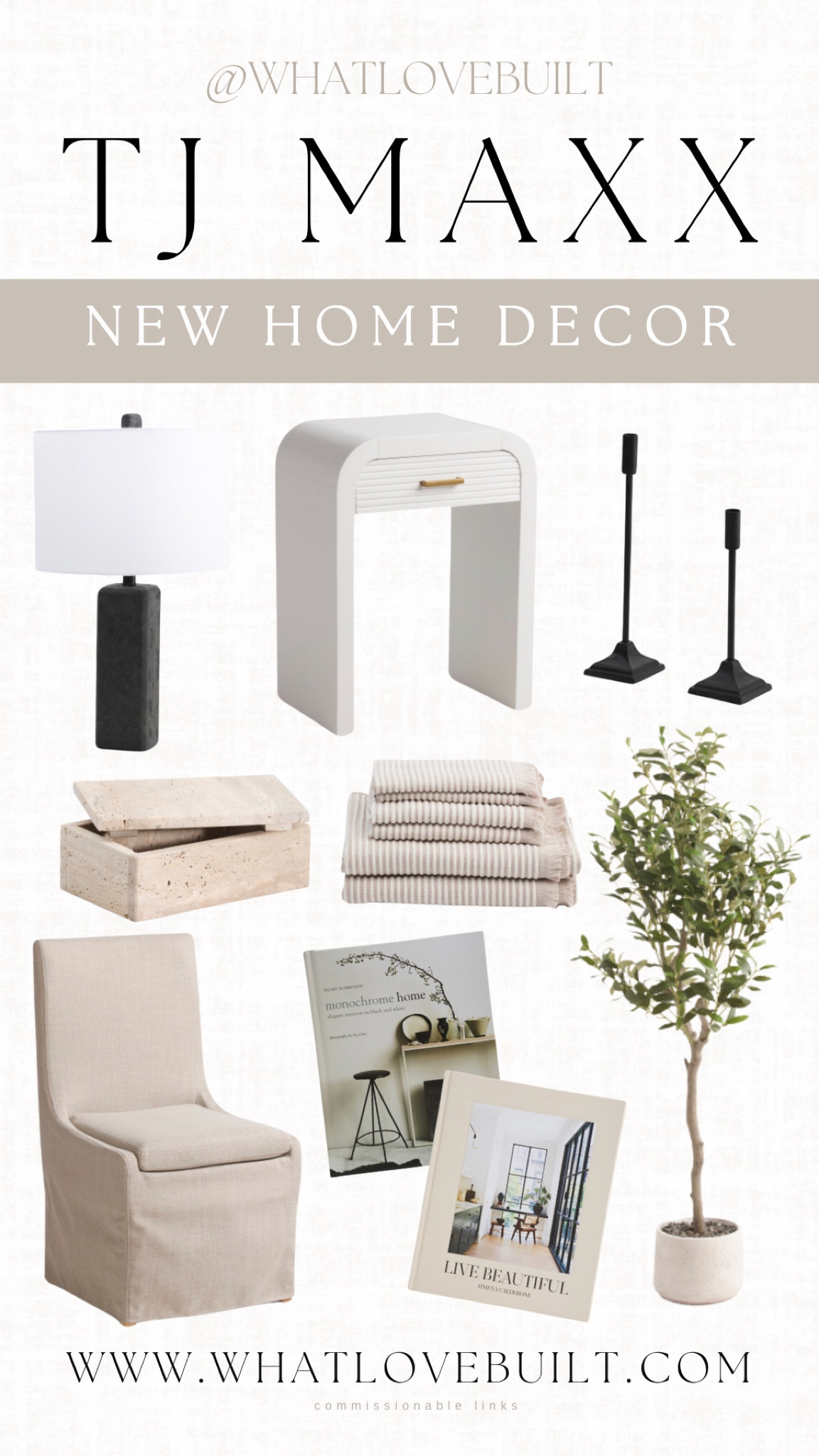 TJ Maxx New Home Decor and Furniture

#home #tjmaxx #marshalls #furniture #homedecor #livingroom #tablelamp #lamp #fauxtree #diningroom #blanket #pillow #homedesign #modernhome #neutralhome #moderndecor 

#LTKhome #LTKstyletip #LTKfindsunder100