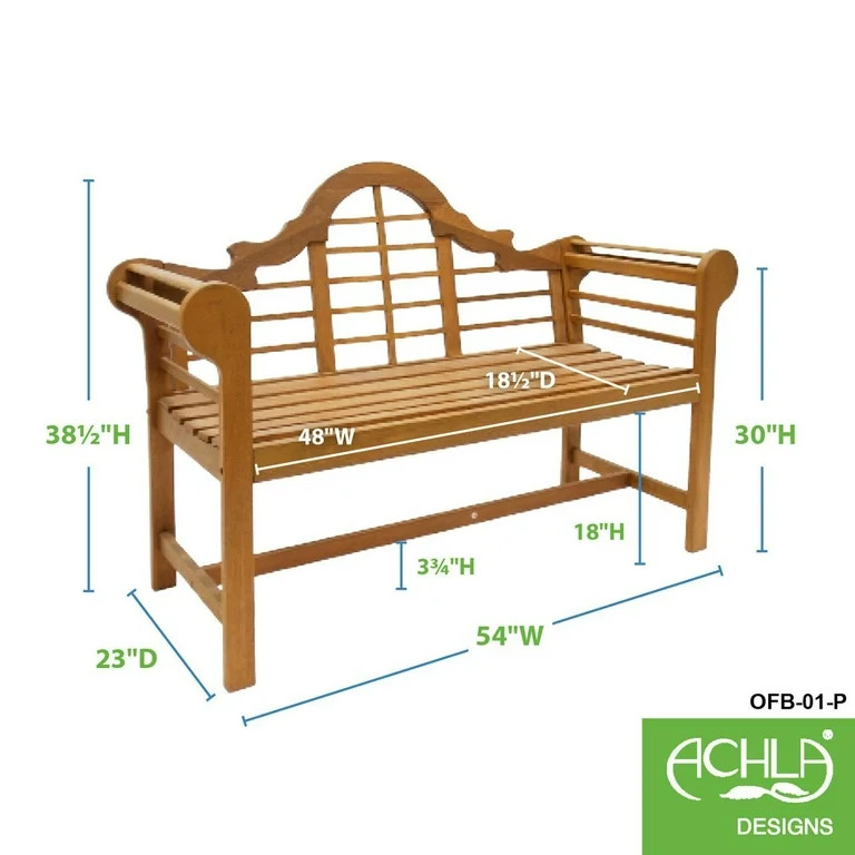 Achla 4-Feet Lutyens Bench - Natural | Walmart (US)