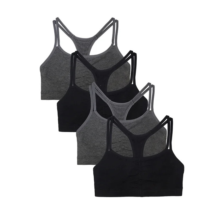 Fruit of the Loom Women's 360? Stretch Strappy Racerback Comfort Bras, 4-Pack, 9036MJ | Walmart (US)