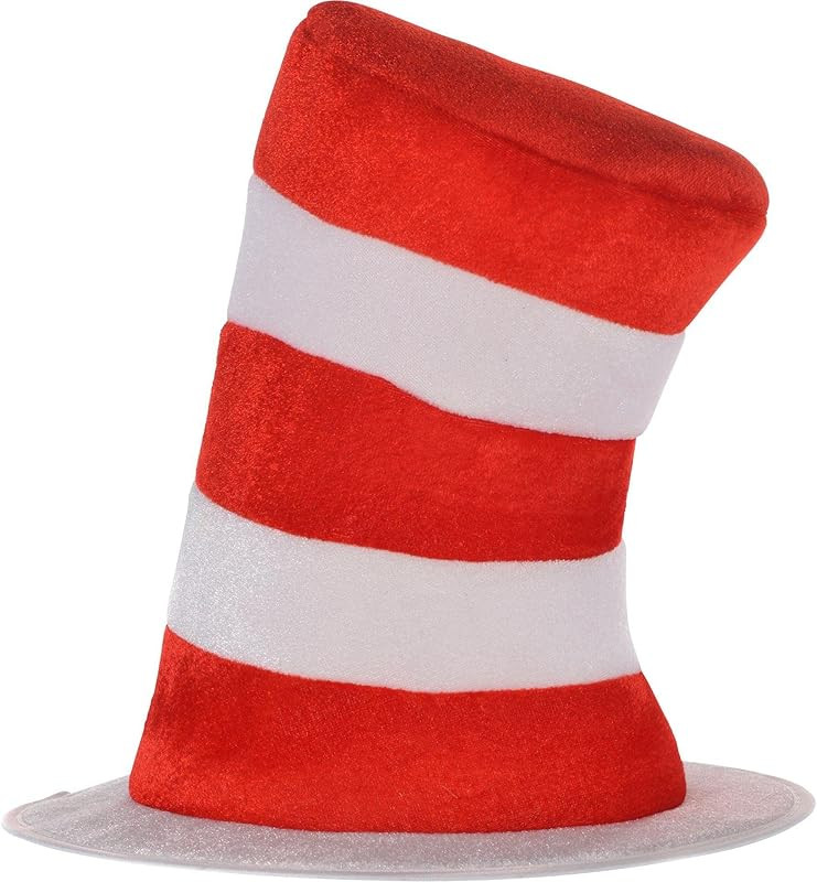Costumes USA Dr. Seuss Cat in the Hat Top Hat for Kids, Halloween Costume Accessories, One Size | Amazon (US)