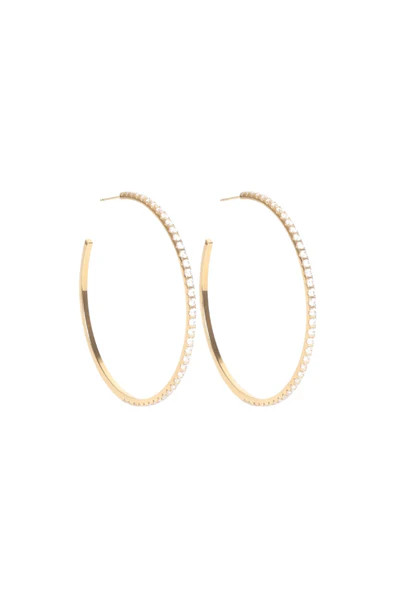 Marrin Costello Jewelry - Jay 2" Diamond Hoops - Gold | Sunni Spencer