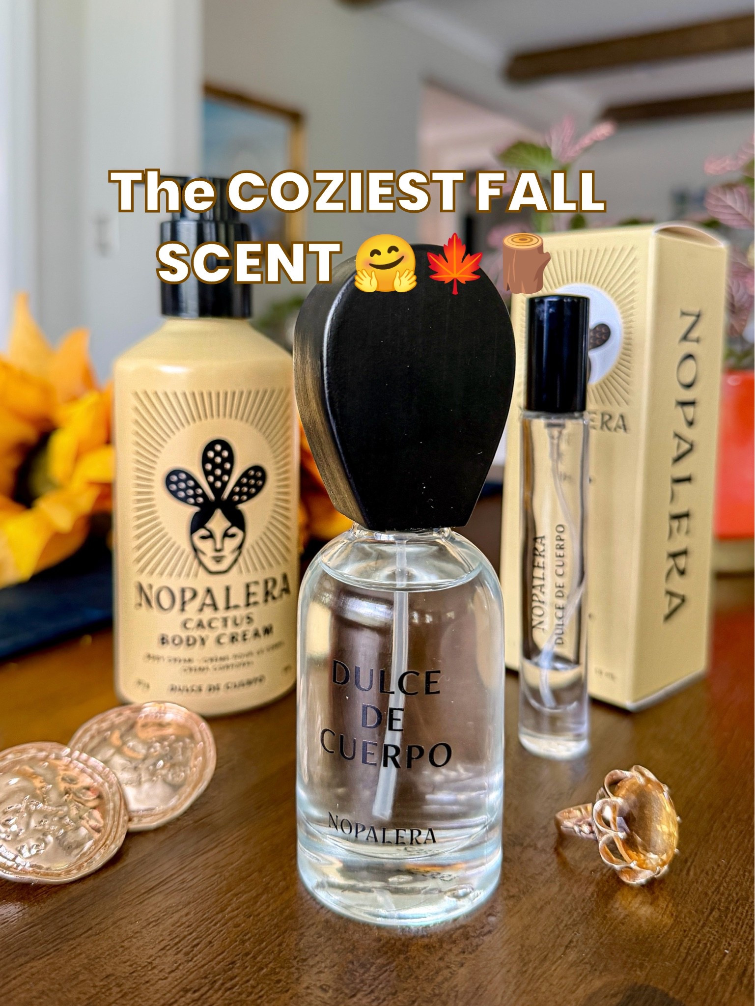 #ad Perfect 👌🏼 Fall Fragrance!! It’s Smokey, enduring, sultry, sweet earth blends of  vanilla, amber and sandalwood, make it the scent of the season. I cannot get enough of this Mexican beauty brand @Nopalera  - grab the same scent in body scrubs, body creams and perfume to layer!

#LTKgrwm #LTKmorningroutine #LTKselfcare