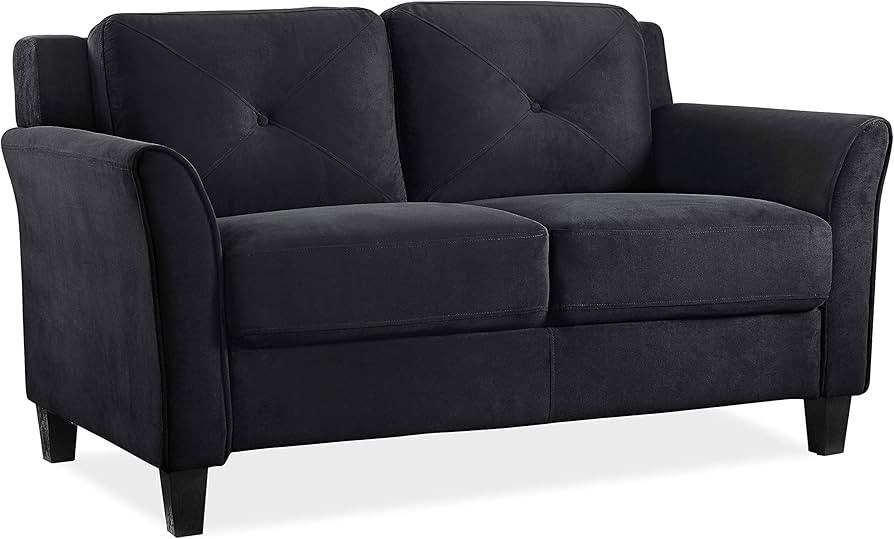 Lifestyle Solutions Harrington Loveseat, Black | Amazon (US)