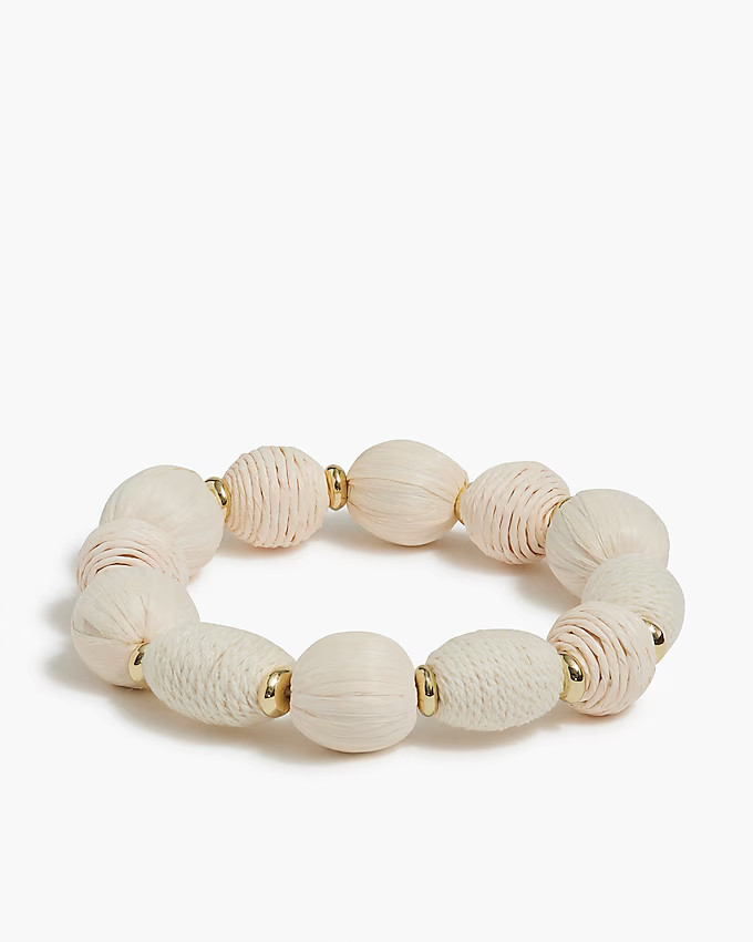 Faux-raffia-wrapped bracelet | J.Crew Factory