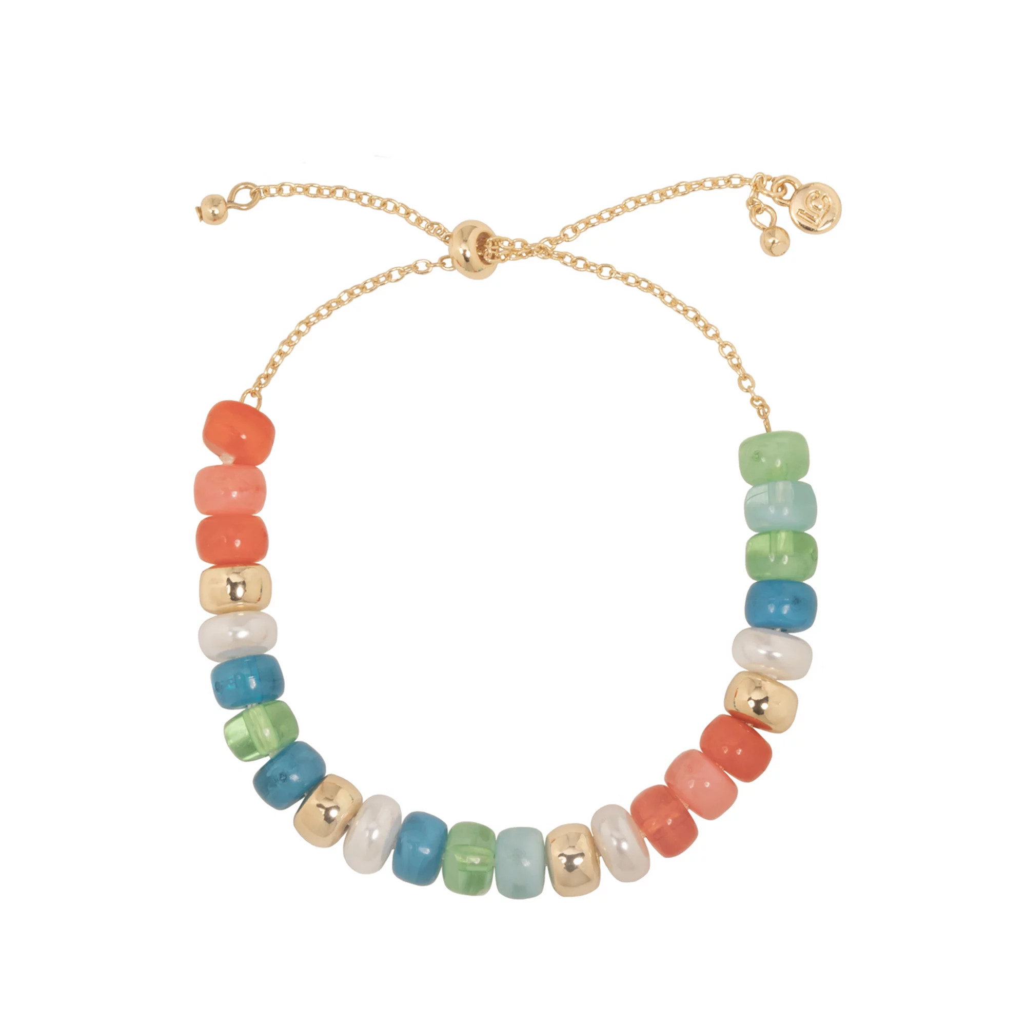 LC Lauren Conrad Gold Tone Beaded Pull-Tie Bracelet | Kohl's