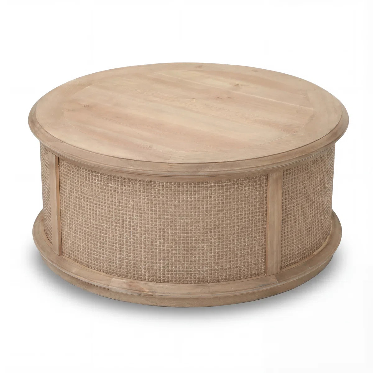 Britnie Round Rattan Drum Lift Top Coffee Table | Wayfair North America
