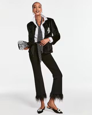 Juliet Feathered Flared Cropped Pants | Chico's