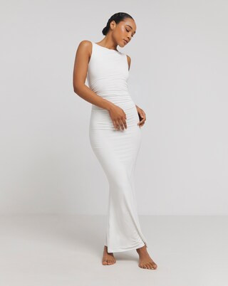 TALA 365 Ruched Side Boat Neck Maxi Dress | Simply Be (UK)