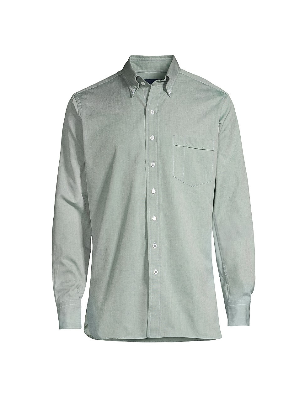Men's Pinpoint Cotton Oxford Shirt - Green - Size 15.5 | Saks Fifth Avenue