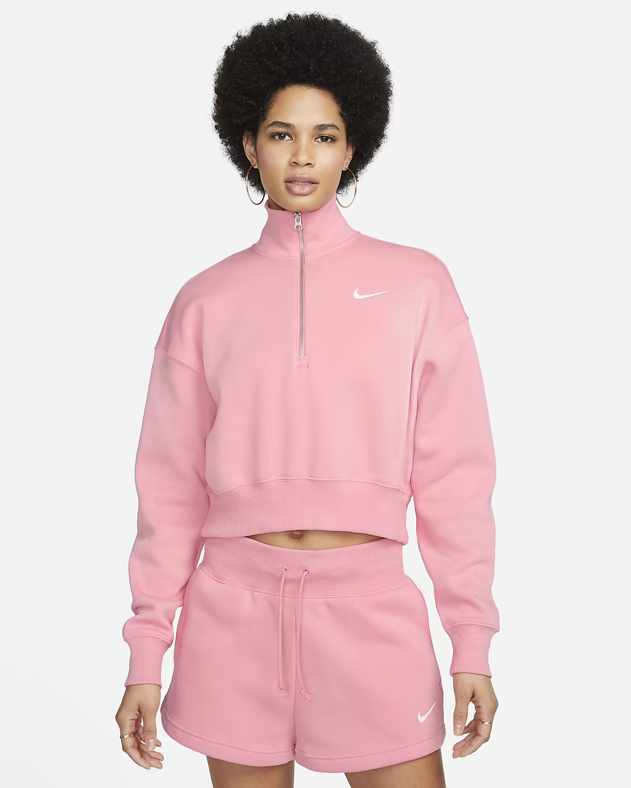 Women's Oversized 1/2-Zip Crop Sweatshirt | Nike (US)