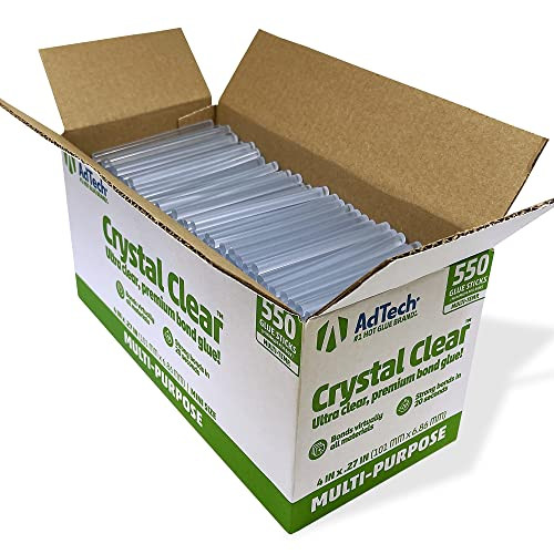 AdTech 220-345-5 Hot Glue, 4 Inch Mini Size, Clear, 550 Sticks, Count | Amazon (US)