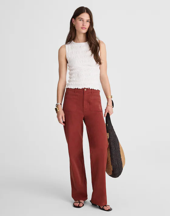 The Emmett Wide-Leg Pant: Patch Pocket Edition | Madewell | Madewell
